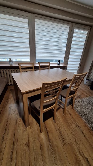 Zestaw stół dąb sonoma z 4 krzesłami