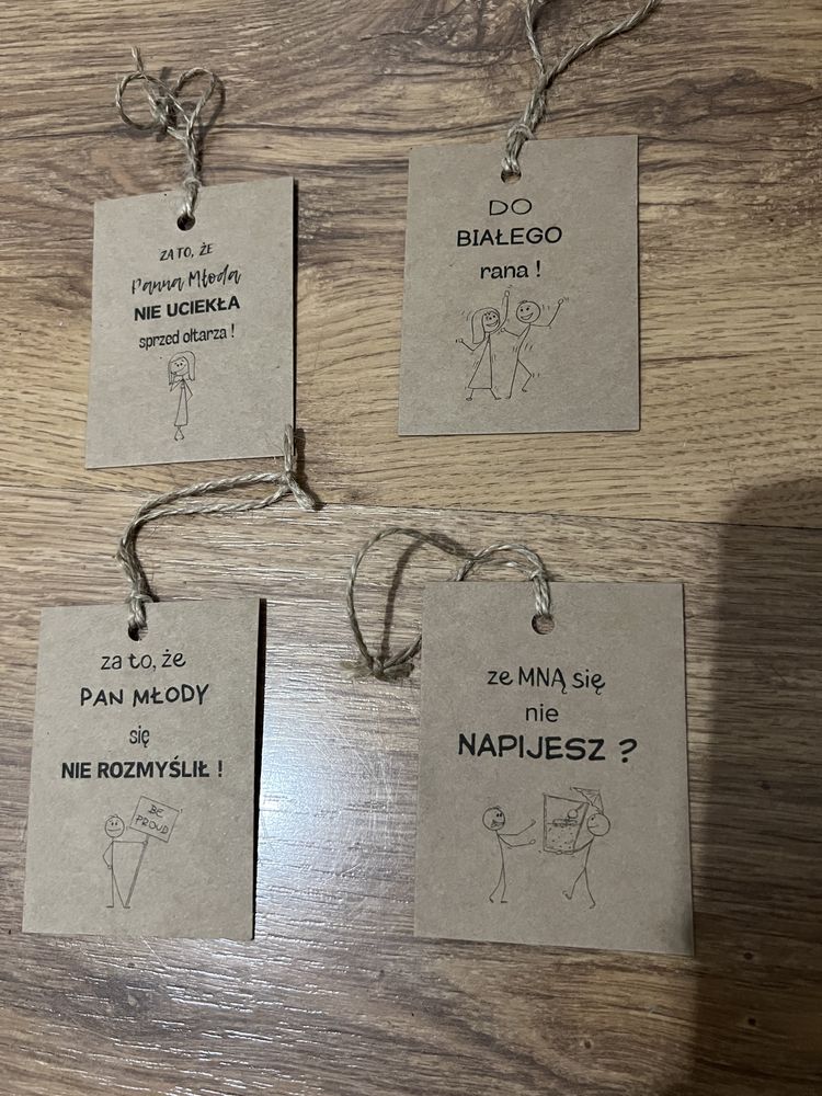 Zawieszki na wodke weselną