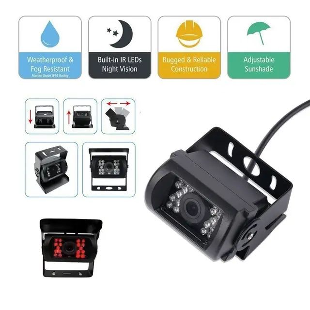 Kit 2 Câmeras Marcha Atrás + Monitor 7" para camiões autocaravana NOVO
