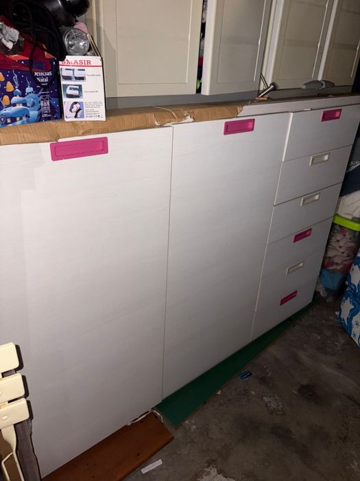Comoda nova branco e rosa