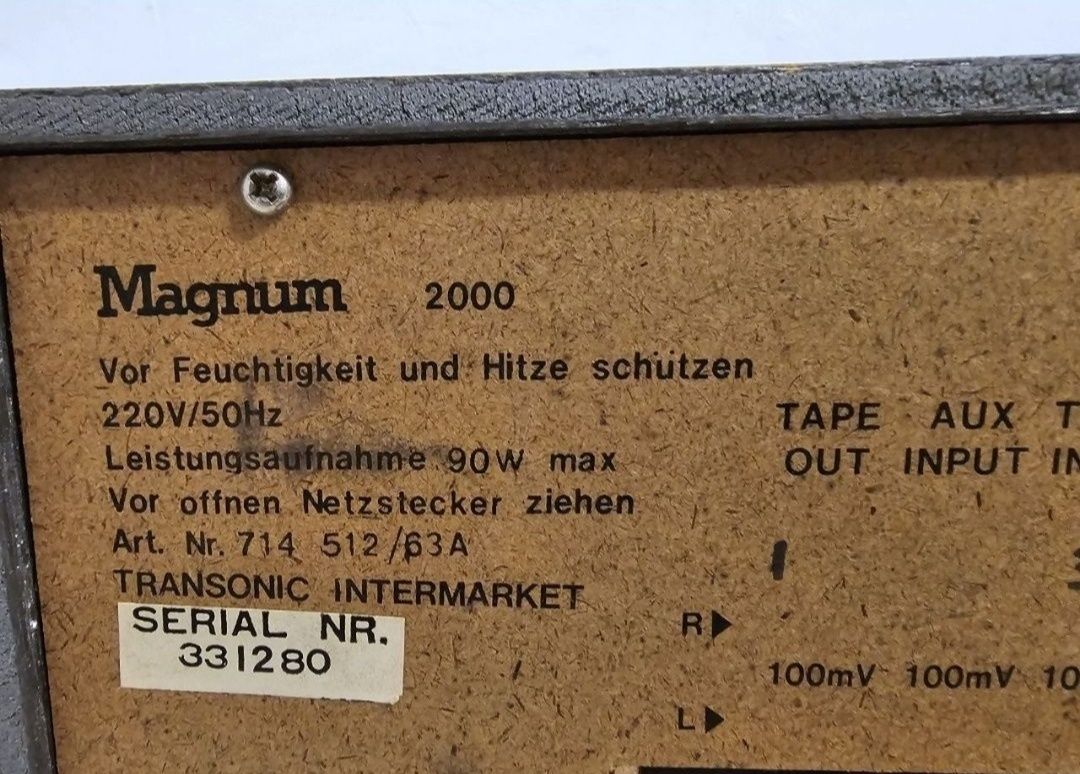 Wzmacniacz Magnum 2000.