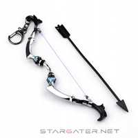 Bow Silver Black | Metal | 17 cm | Brelok do kluczy | Genshin Impact