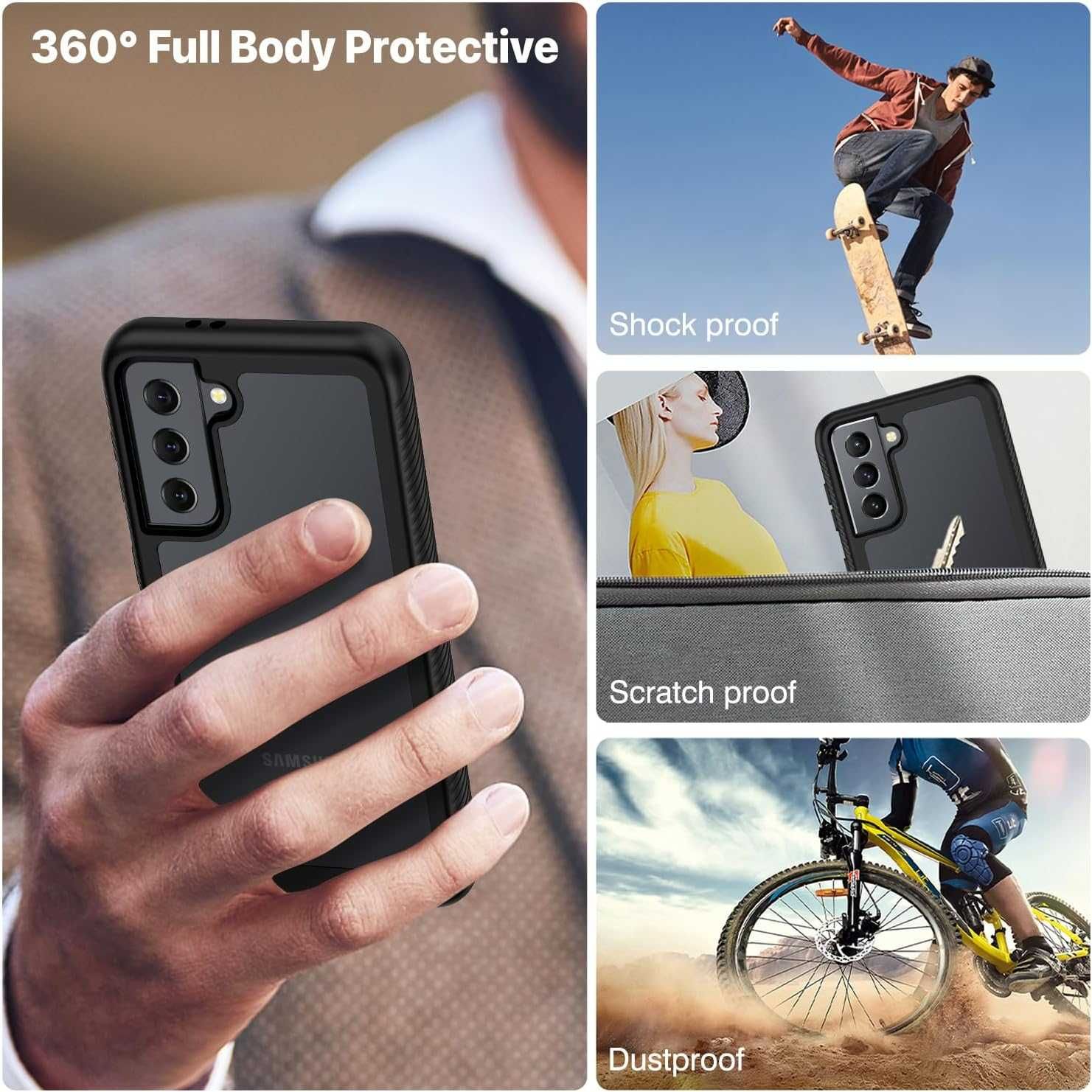 CENHUFO etui 360 do Samsung Galaxy S21 5G etui pancerne mocne