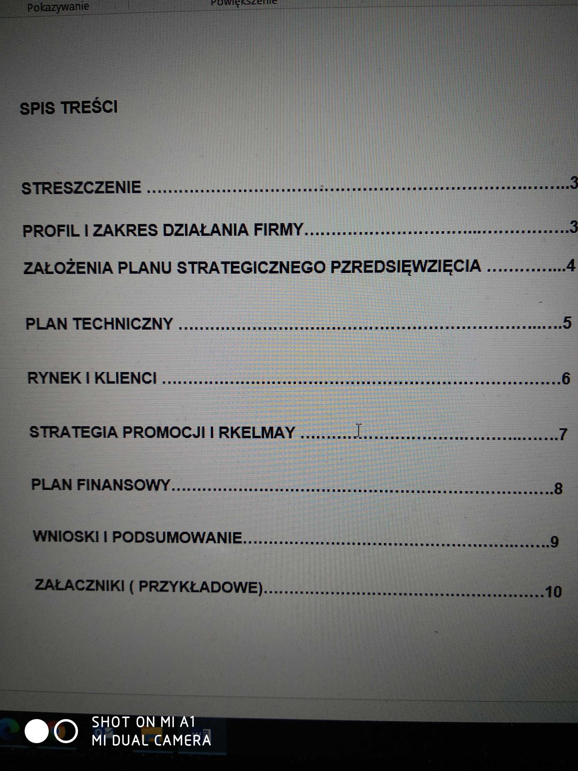 Biznesplan osiedlowego sklepu spożywczego Gdynia Pogórze.