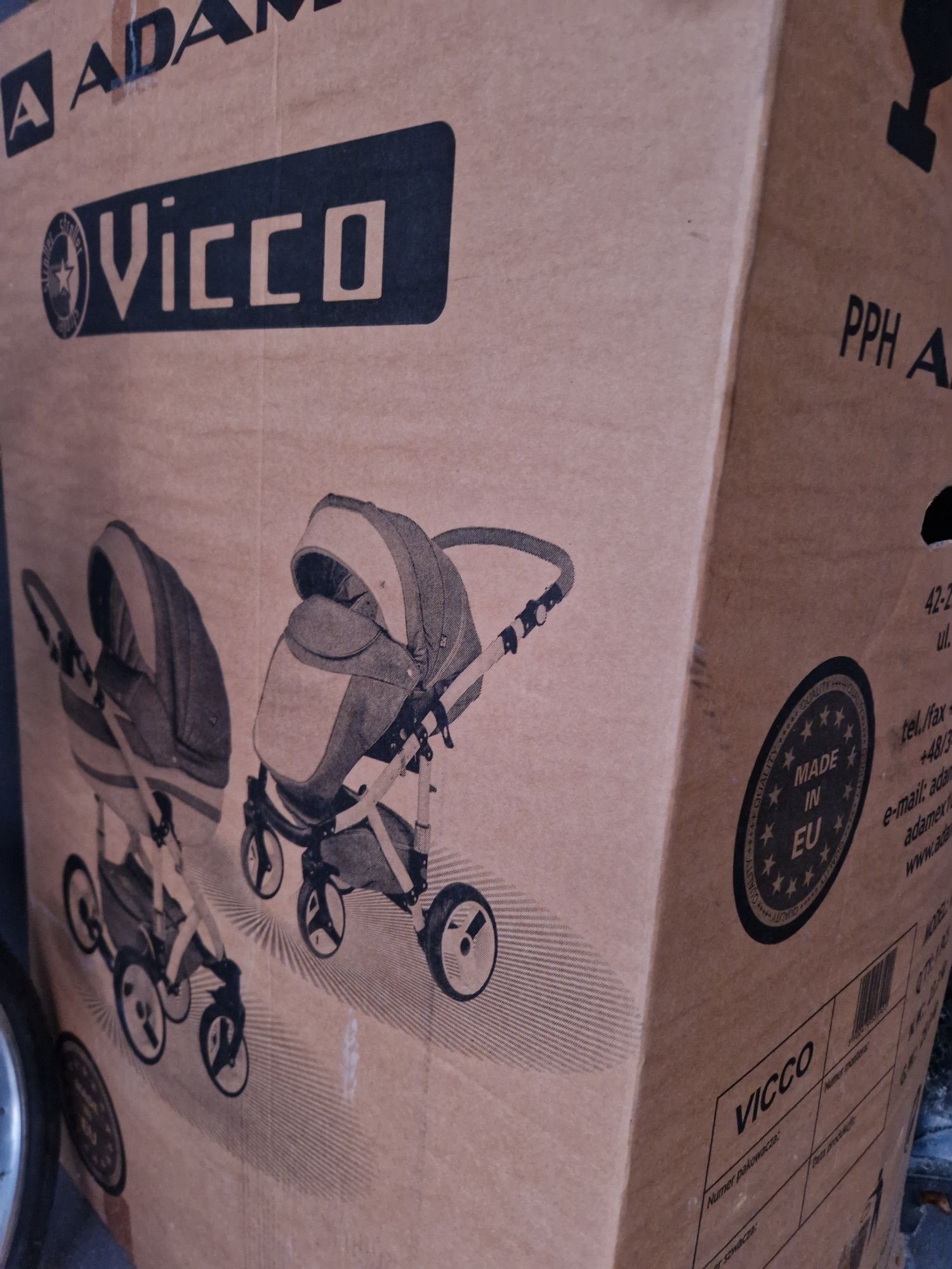 Adamex Vicco Carmel/Grey 2w1  Spacerówka i Gondola