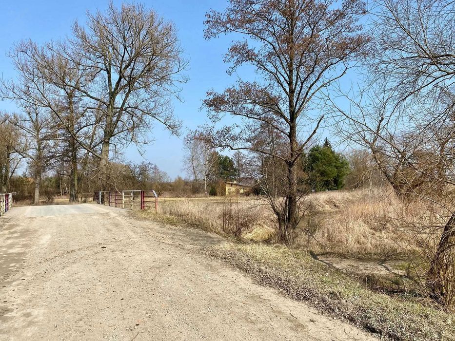 Działka z linią brzegową rzeki Mienia