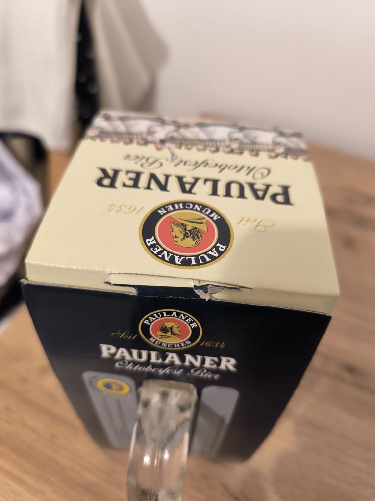 Kufel 1l Paulaner Oktoberfest oryginalne opakowanie
