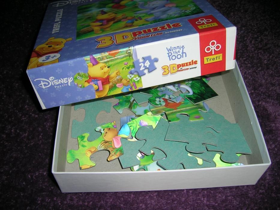 Puzzle 3D Disney Winnie Pooh, miś uszatek 24 elementy firmy Trefl