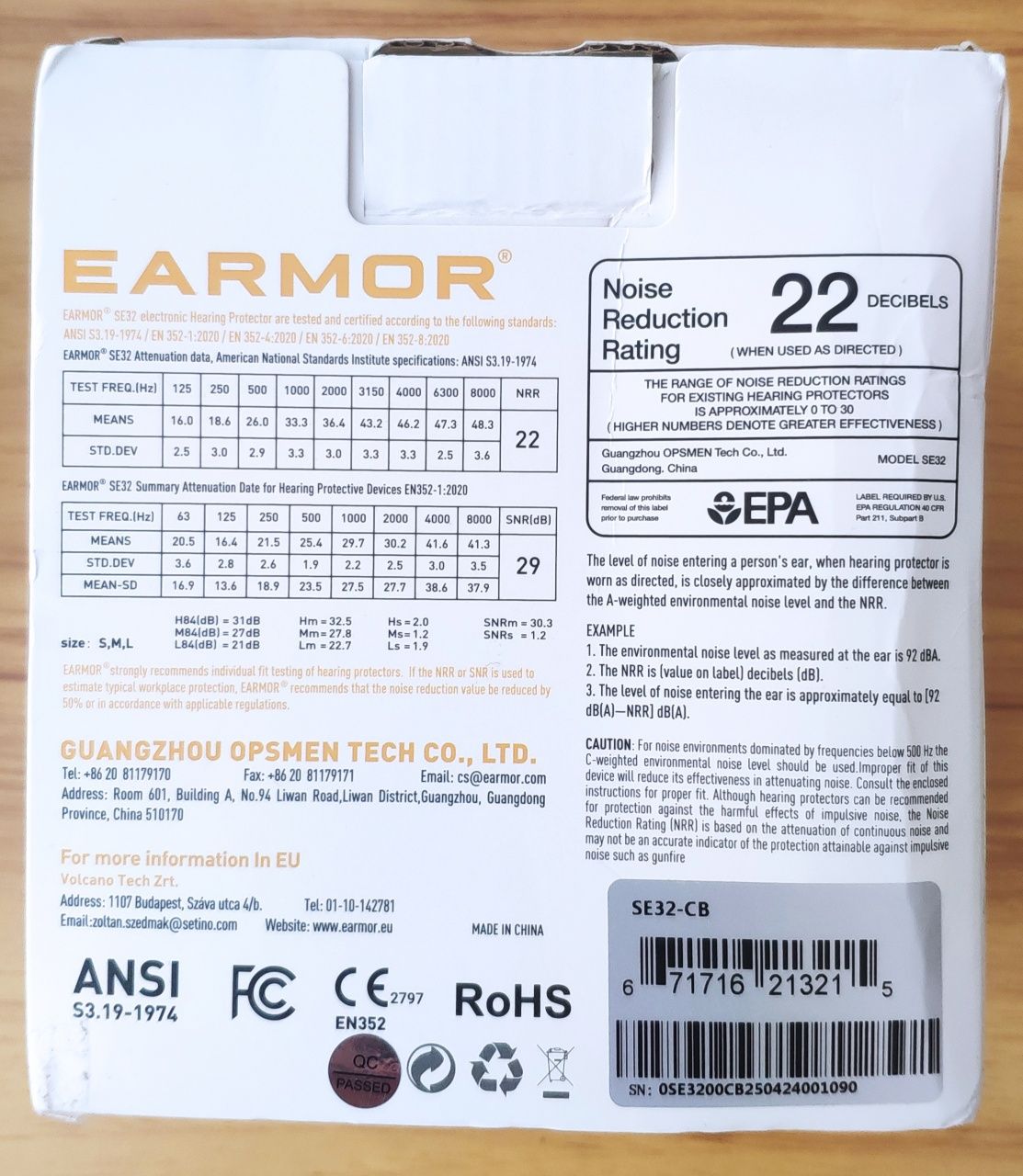 EARMOR M32 Aktywne słuchawki