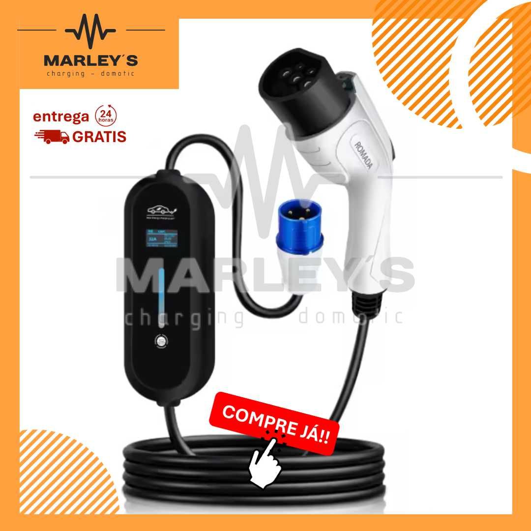 Carregador Portátil 7 kw - 32A c/ 10 METROS CABO - Eletricos/ Hibridos