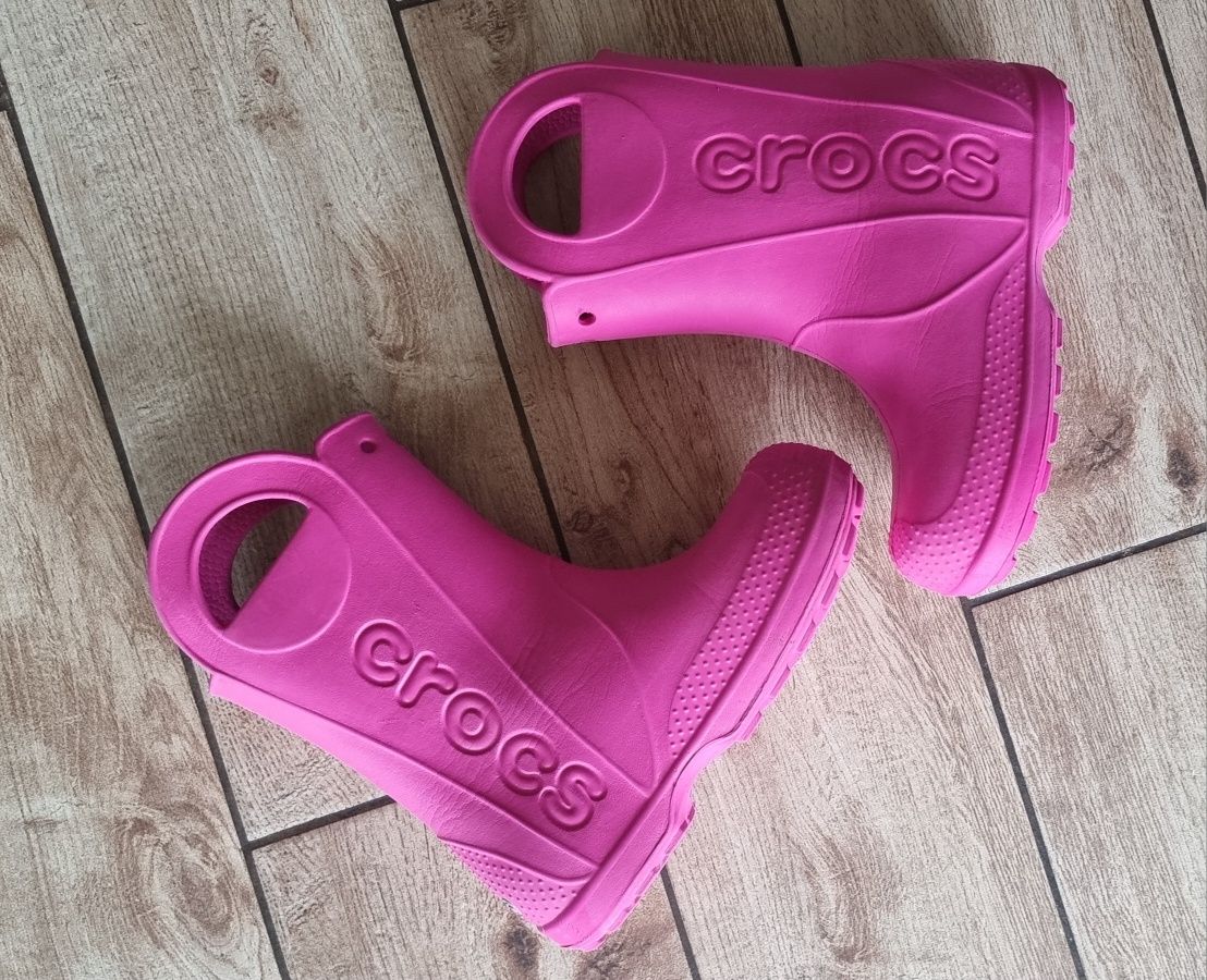 Crocs kalosze C13 dziewczęce rozmiar 29 30 31 gumiaczki różowe kaloszk