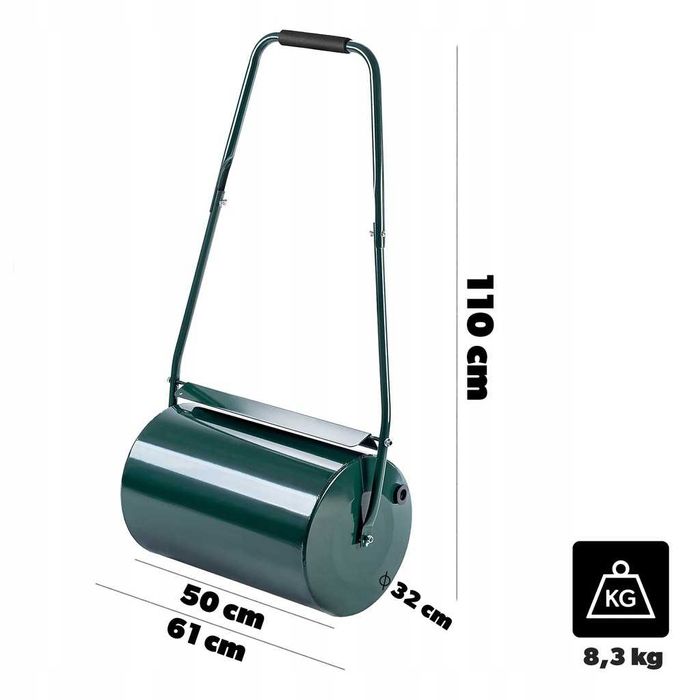 WALEC do TRAWY Ogrodowy Trawnika Murawy 50cm Metalowy Ubijak Ziemi 40L