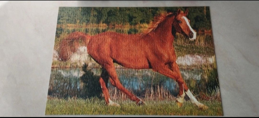 Puzzle 500 elementów Trefl Koń kompletne w 100% stan idealny obraz