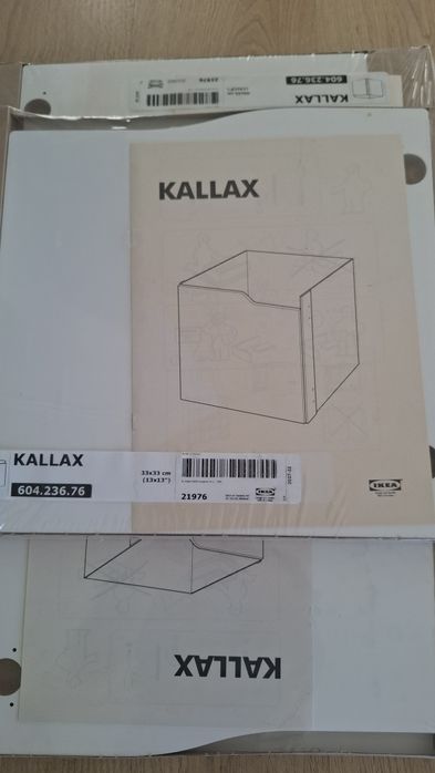 Ikea Kallax wkład z drzwiami bialy, 3 sztuki, nowy