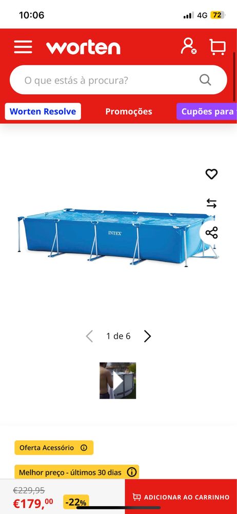 Piscina 1 ano de ultilizacao
