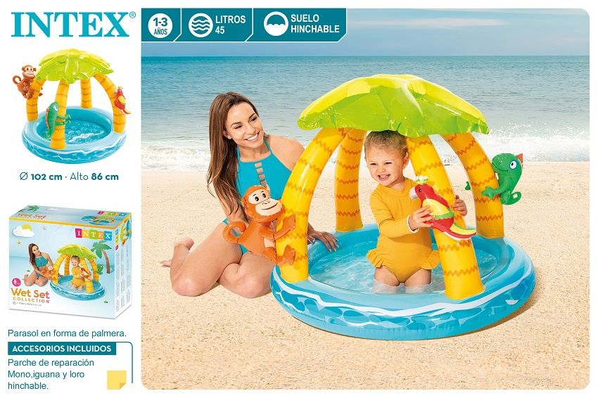 Дитячий надувний басейн Intex з дахом,бассейн,каркасні басейни,круг
