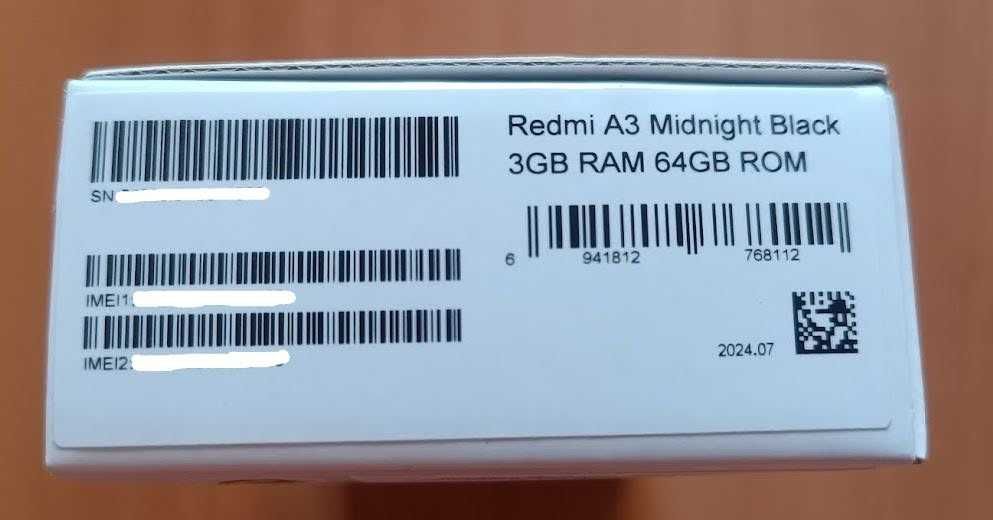 Xiaomi Redmi A3 4G 64GB novo por estrear, selado com garantia
