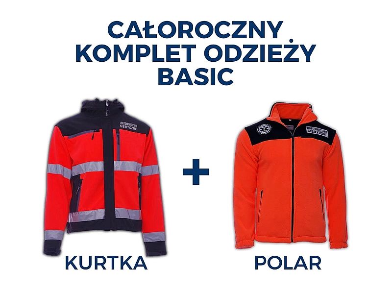 Komplet ratowniczy (kurtka + polar) Basic Fluo całoroczny