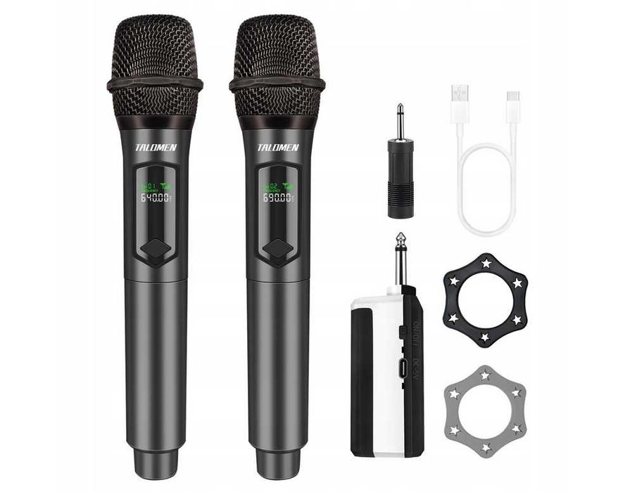 TALOMEN, Mikrofon bezprzewodowy, ŁADOWALNY, 50M, Karaoke, DJ, K60