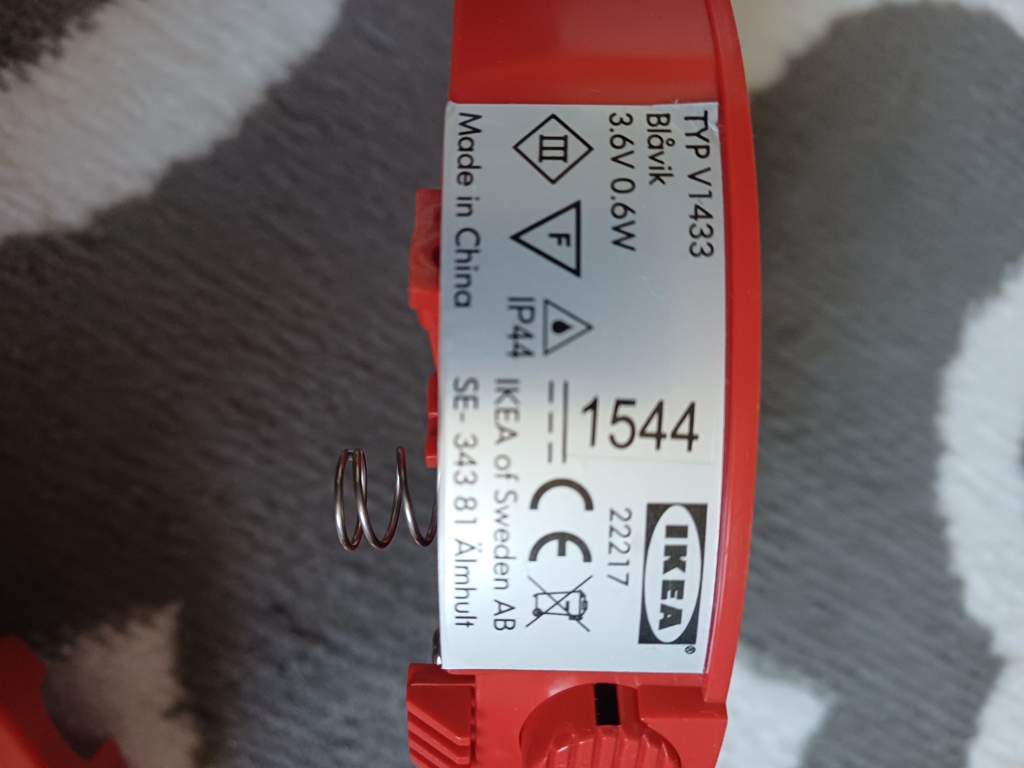 Lampka Ikea led czerwona