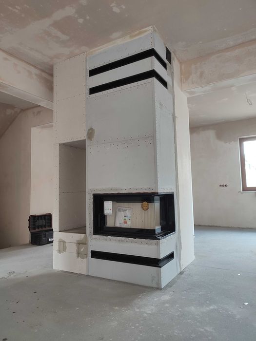 Kompletny kominek Kominek z montażem, kominki obudowa kominka komplet