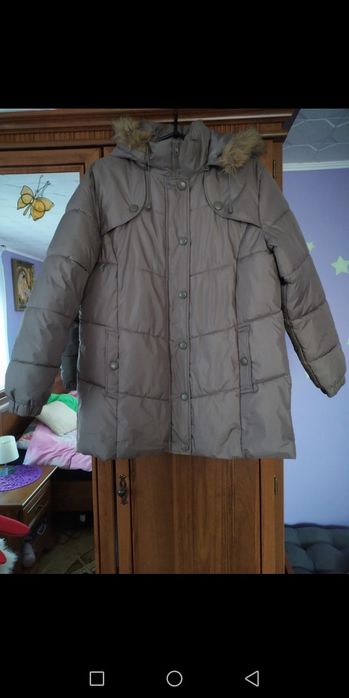 Kurtka damska zimowa brązowa rozm XL jak nowa