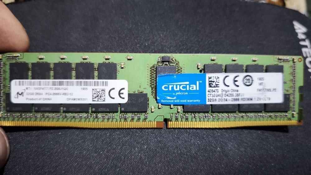 серверная память 32GB DDR4 2666MHz (REG ECC, PC4-19200R