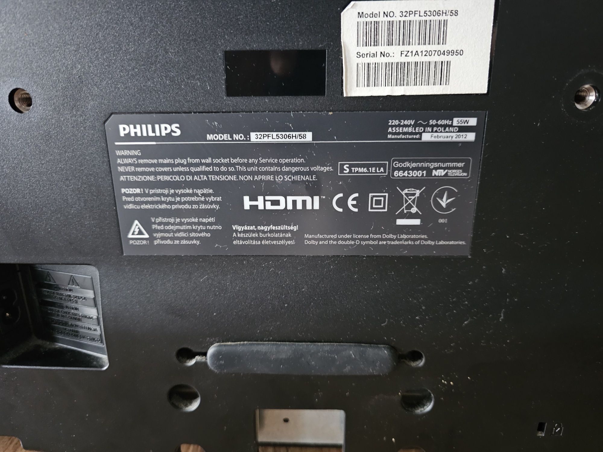 Telewizor LCD  Philips 32 cale akcesoria
