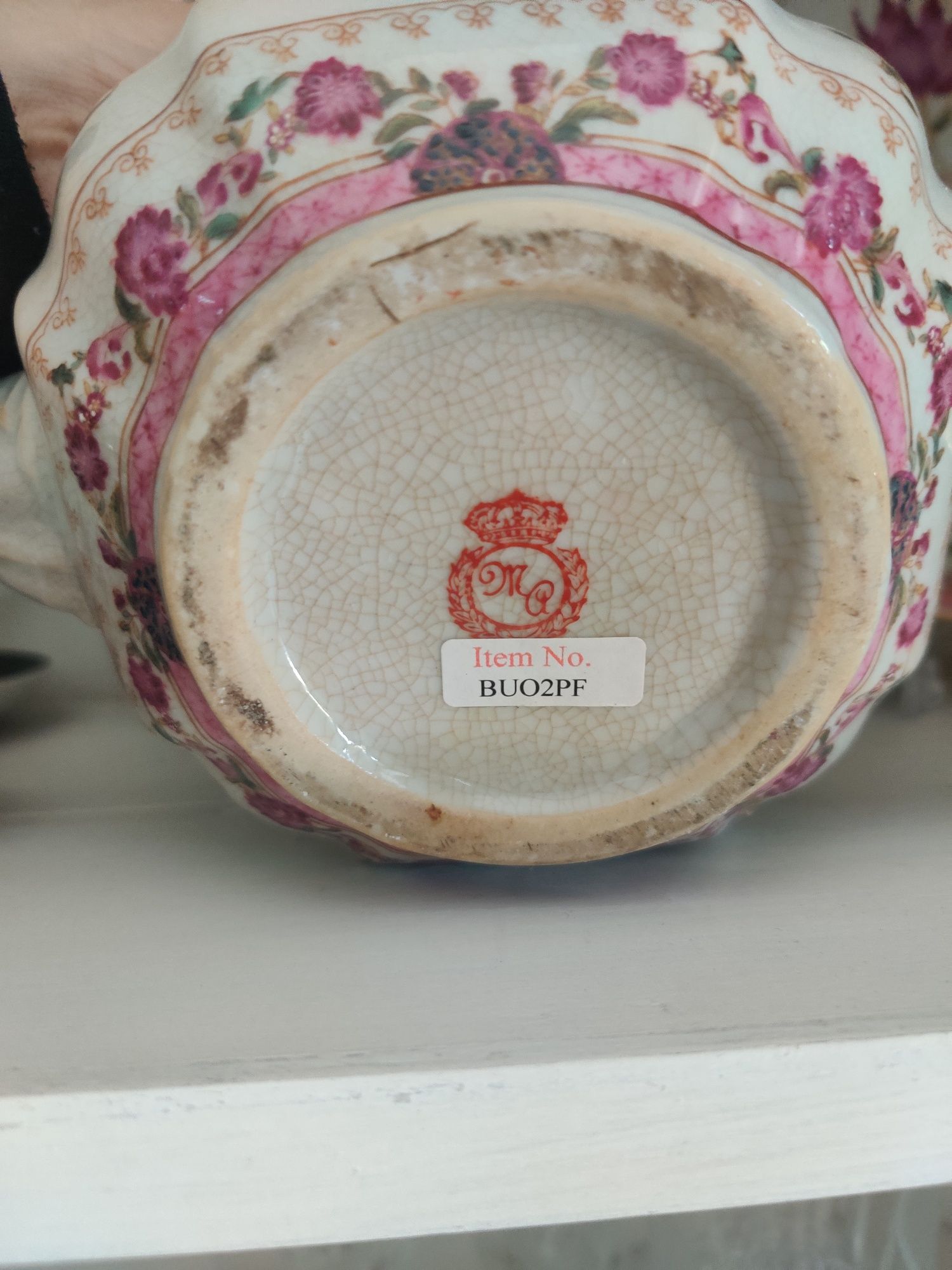 Conjunto pratos e bule porcelana MQ