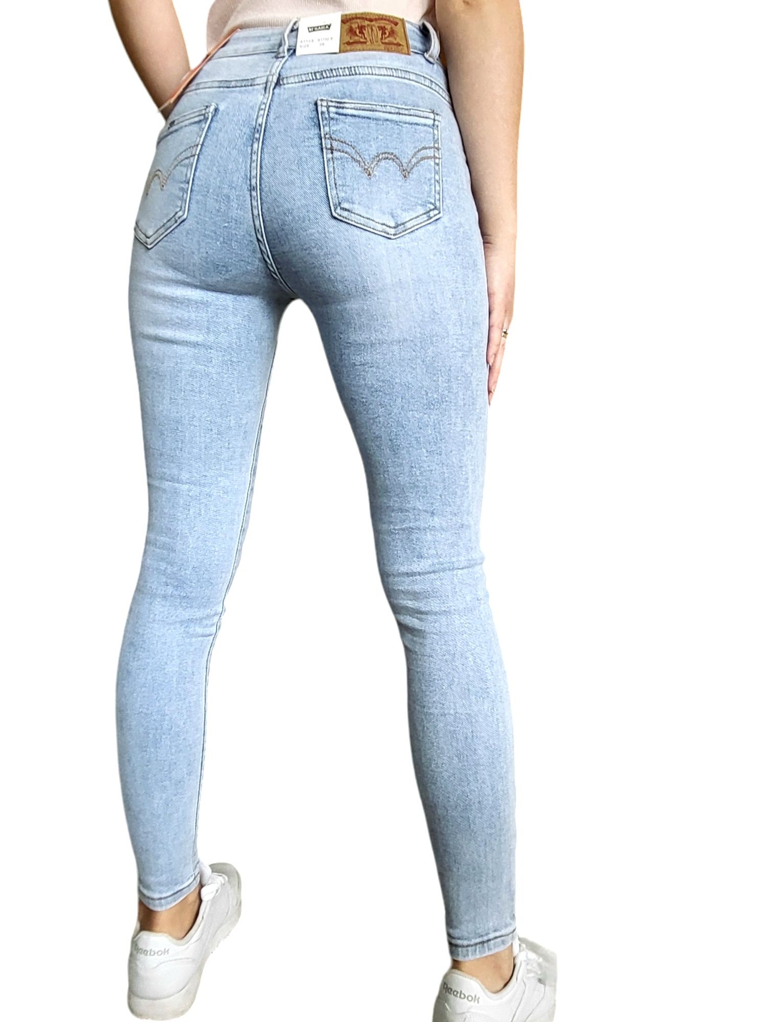 M. SARA jeansy spodnie damskie rurki skinny a'la Levi's  XS S M L XL