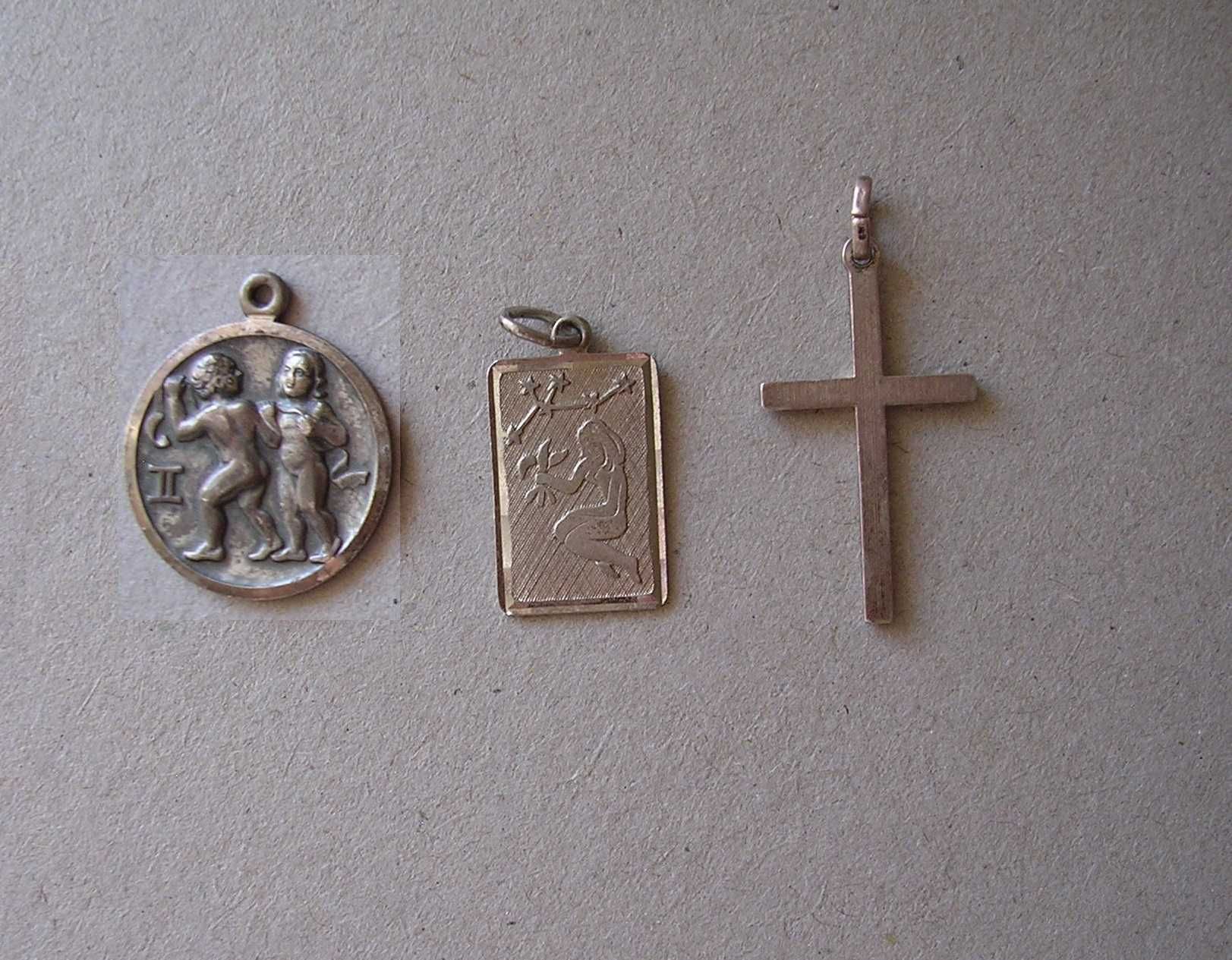 Stara srebrna zawieszka znak zodiaku srebro