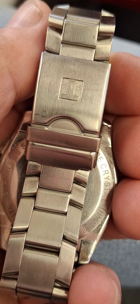 Relógio tissot tache caixa aco e bracelete ouriginal