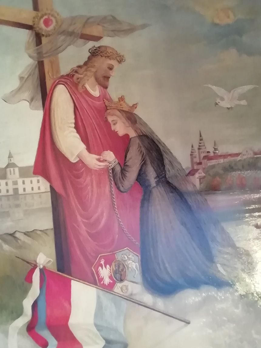 Obraz "Polska w kajdanach" Anna Czartoryska olej deska 130x100 cm