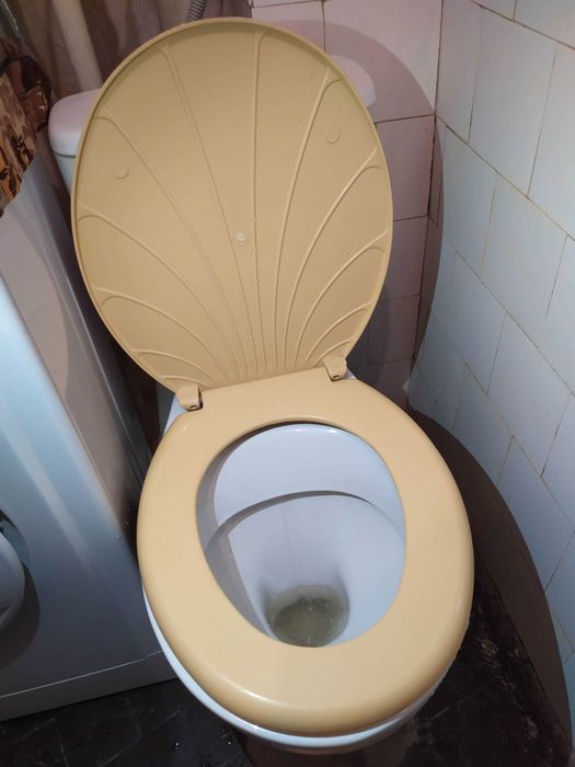 Стульчак для унітазу бежевий На унитаз персиковий Коричневий з кришкою