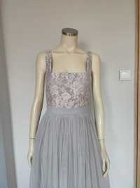 Suknia balowa z zdobionym koronką stanikiem Little Mistress rozmiar 42