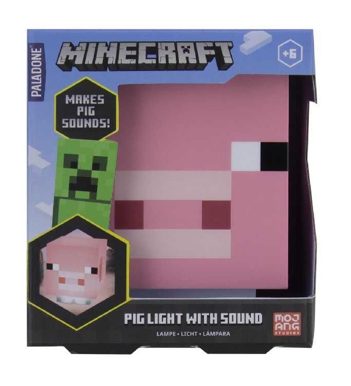 Lampka Minecraft Świnka Pig z dźwiękiem dla Gracza * Wejherowo