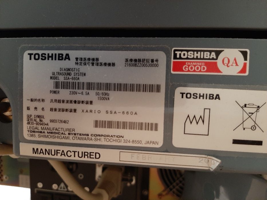 Ecógrafo Toshiba Xario SSA-660A