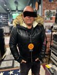 Ocieplana bomberka Alpha Industries, kaptur z futrem, nowa.