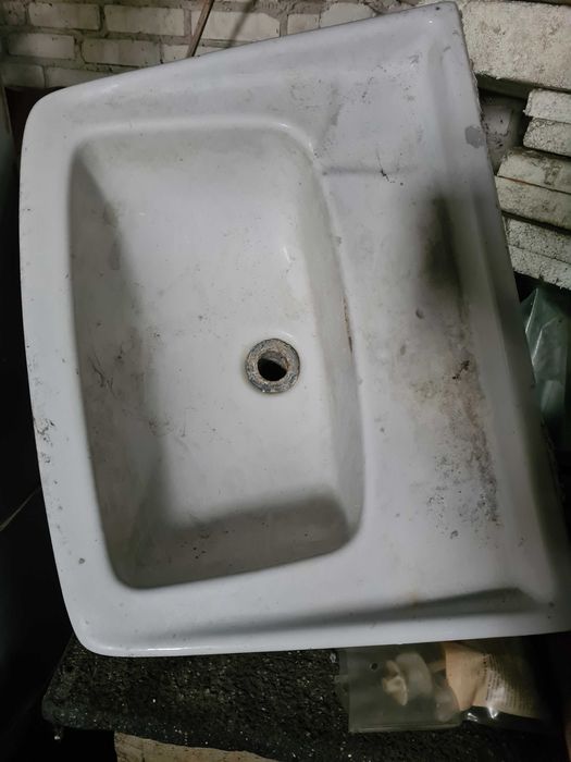 Stare umywalki zestaw 2 sztuki białe 50cm 55cm