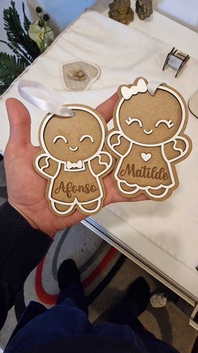 Enfeites de Natal Personalizados: Bolachas de Gengibre