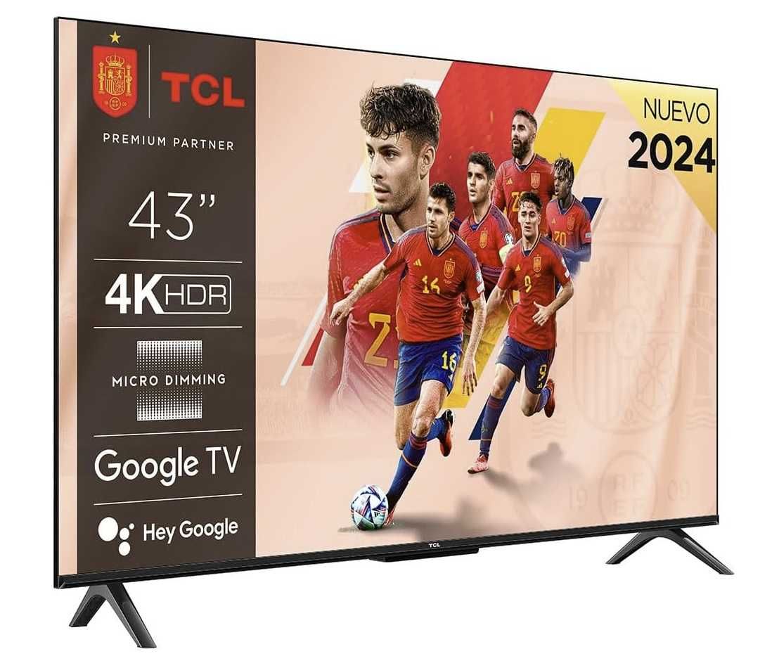Telewizor TCL 43P61B: Smart TV 43 cale 4K LED DVB-T2 H.264, H.265