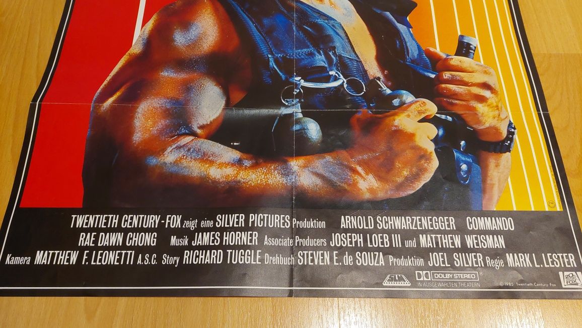 Poster Original Filme Commando - Arnold Schwarzenegger - 1985