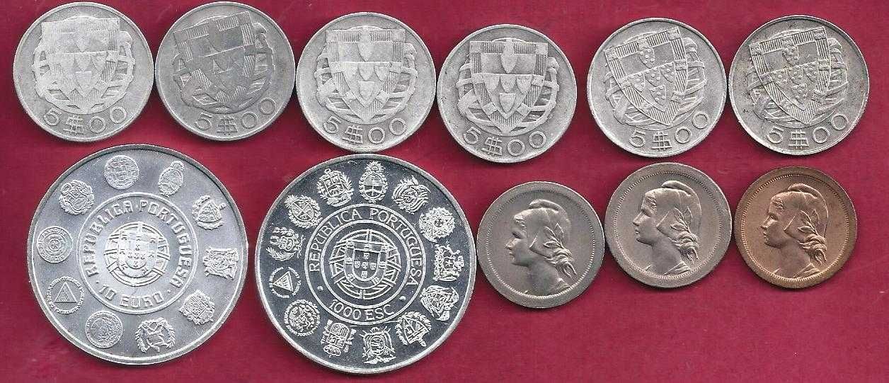 Moedas  Portuguesas 10  lote interessante  individual