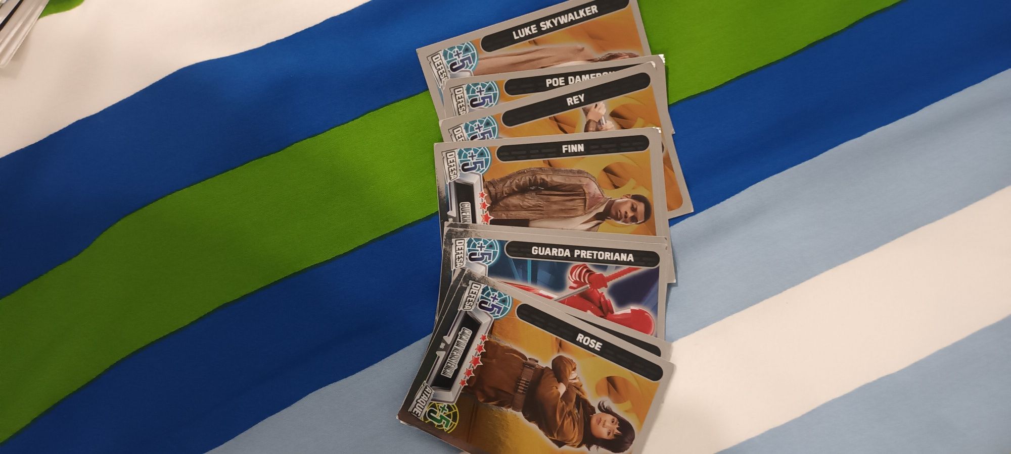 Cartas da coleção force attax star wars