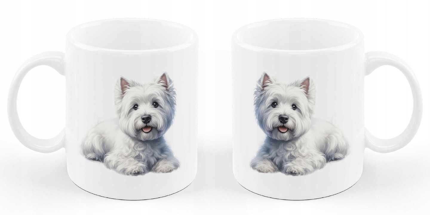 Kubek Pies Westie West Highland White Terrier ceramika 330 ml