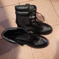 NOWE buty męskie czarne skórzane mundurowe, wojskowe glany