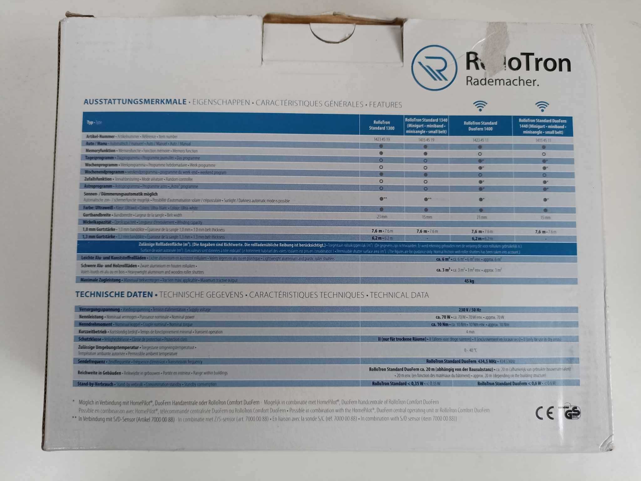 RolloTron Standard 1305 sterowanie rolet ZWIJACZ