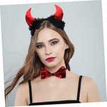 OPASKA 2szt rogi diabła metaliczne na futerku Hallowen na imprezy s197