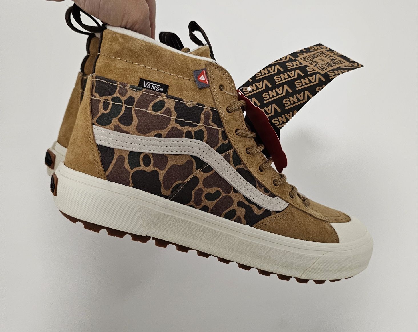 Nowe Vans SK8 Hi MTE 44 zimowe buty ocieplane za kostkę beżowe wodoodp