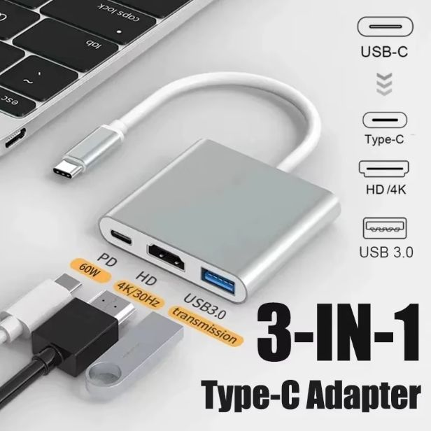 Adapter Kabel usb-c hdmi hub 3w1 usb typ c usb full hd mhl 4k xshop